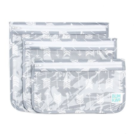 Bumkins Clear Travel Bag 3 Pack, Arrow