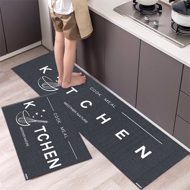 Kitchen Mat, Modern Minimalist Home Decor Entrance Door Mat, Bathroom Non-slip Washable Carpet-week