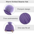 thumbnail image 3 of URATOT Winter Warm Knitted Sets Beanie Pompom Hat Scarves Winter Touchscreen Gloves Scarf Set for Men Women, 3 of 10
