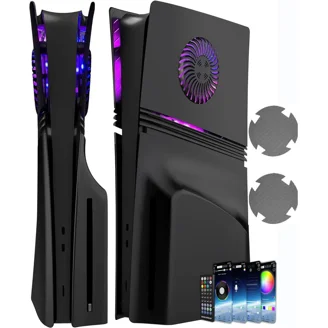 PS5 Faceplate with RGB Light bar,Dust Filter for Cooling Vents LED Strip Ligh PS5 Faceplate with RGB Light bar,Dust Filter for Cooling Vents LED Strip Ligh