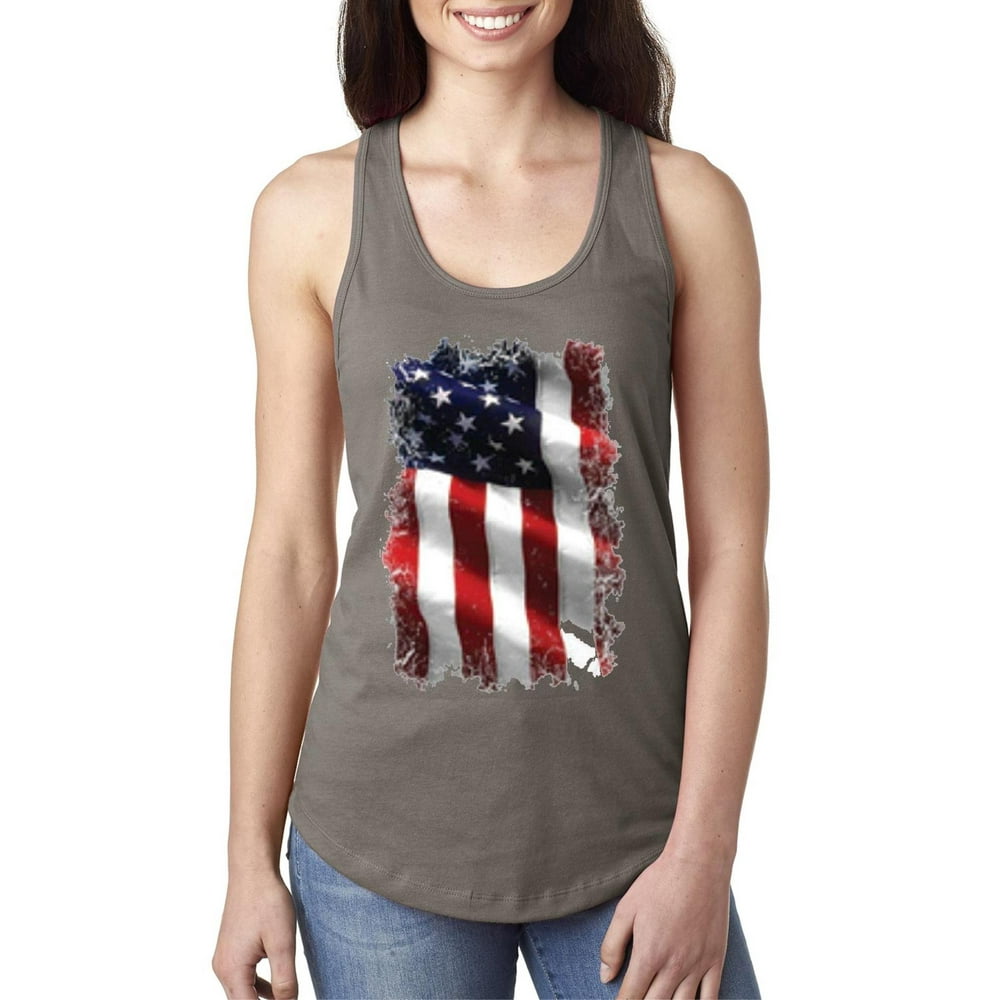 IWPF - Womens American Flag 4th of July Racerback Tank Top - Walmart ...