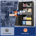 thumbnail image 4 of BESFUR Metal Cabinet with Two Drawers and Adjustable Shelves for Garage, Office, Classroom- Black, 4 of 9
