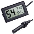 thumbnail image 1 of Digital LCD 2-in-1 Thermometer Hygrometer with External Sensor for Reptile Cages (2-pack), 1 of 3