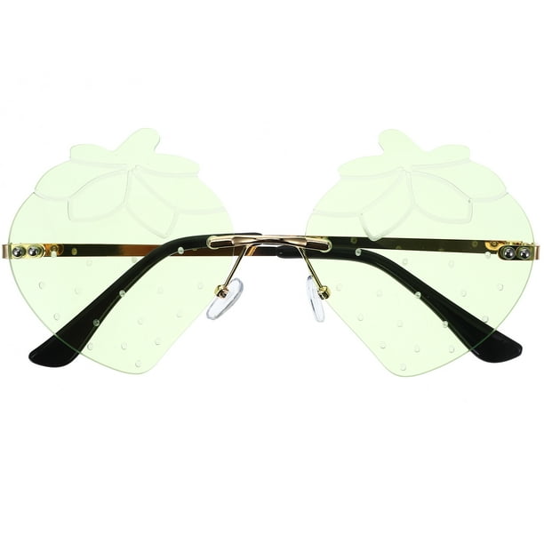 KAKOWELY par de gafas de sol con forma de fresa, exquisitas gafas de sol irregulares, gafas de fiesta
