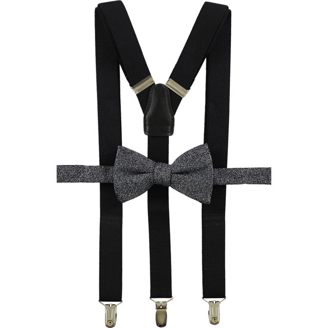 Alfani Tirantes medianos moteados para hombre, negro, talla única