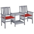 thumbnail image 3 of vidaXL Patio Bistro Set Table and Chairs Conversation Set Solid Acacia Wood, 3 of 6