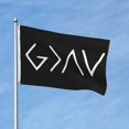 thumbnail image 2 of Christian God is Greater Than The Highs and Lows Cross Black Flag 3 x 5 Feet Preppy Room Decor Funny Flags Aesthetic Dorm Room Flags Outdoor Large Flags for Room Teen Girls, 2 of 9