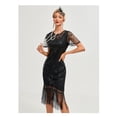 thumbnail image 3 of 1920s Vintage Dress Summer Fringe Beaded Great Gatsby Flapper Evening Dress Party Cocktail Prom, 3 of 8