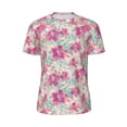 thumbnail image 6 of Rocae Purple Watercolor Flowers for Men's Mesh Quick-Dry Short Sleeve Workout T-Shirt,Mens Crew Neck Tee Lightweight Soft Classic T Shirts X-Small, 6 of 9