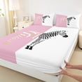 thumbnail image 3 of Homewish Female Men Wildlife Zebra Twin Sheet Sets 3pcs,Jungle Animal Stripes Twin Fitted Sheet Microfiber,Vintage Aesthetic Breathable Flat Sheet,Luxury Bedroom Decor, 3 of 7