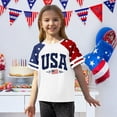 thumbnail image 3 of CCRFTGI 250 Anniversary Usa Flag Shirts for Kids Girls Boys Patriotic Freedom 4th Of July 250 Anniversary USA Flag Outfits Red White and Blue Summer Tops Festival Tee Tops Royal Blue 9-10 Years, 3 of 5