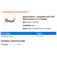 thumbnail image 2 of Ignition Points - Compatible with 1950 Kaiser Deluxe 3.7L 6-Cylinder, 2 of 2