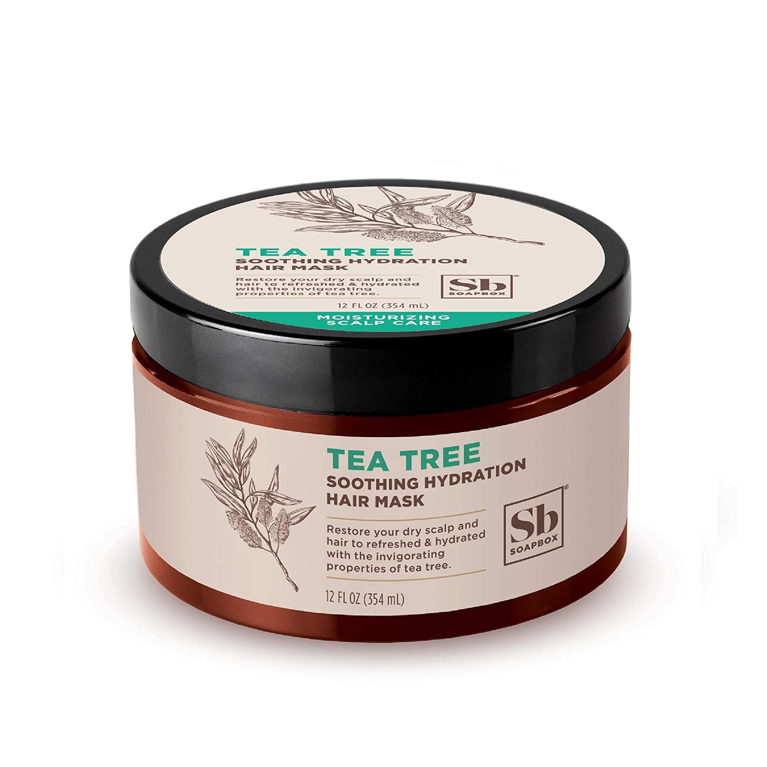 Soapbox Tea Tree Soothing Hydration Hair Mask 12 oz,Pack of 6