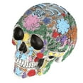 thumbnail image 4 of Modelo de calavera de resina Patrón colorido creativo Adornos de barra de artesanía Cráneo tallado Obra de arte manual para regalo de Halloween Colección de arte Estatua ANGGREK Otros, 4 of 8