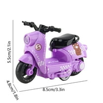 Tarmeek Pull Back Motorcycle Toy For Boys Rechargeable Friction Powered Rides On Car With Moving Parts Non Slip Wheels And Flip Up Seat