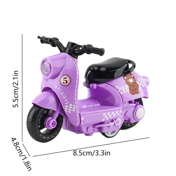 Pull Back Motorcycle Toy, Inertia Powered Racing Bike Model, Non Slip Wide Wheels Shock Absorption Vehicle, Movable Parts Simulation Motorbike Toy For Indoor Outdoor Play