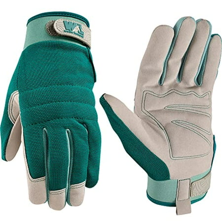 

Wells Lamont Women s High Dexterity Adjustable Work and Gardening Gloves Green Large (7754L)