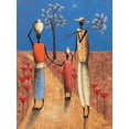 thumbnail image 2 of Rauscher, Michel 12x14 Black Ornate Wood Framed with Double Matting Museum Art Print Titled - La famille et larbre bleu, 2 of 4