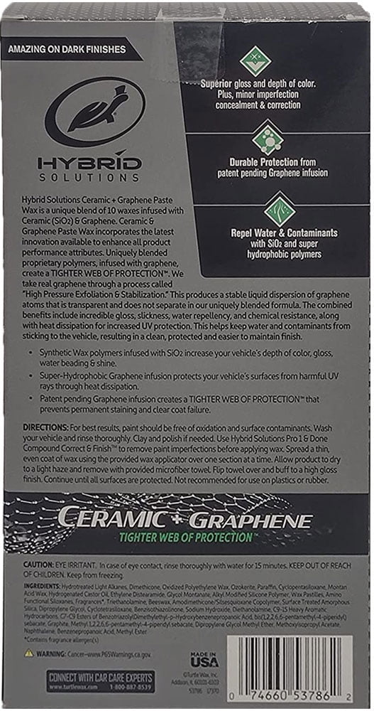 Turtle Wax Hybrid Solutions Ceramic Plus Graphene Paste Wax Kit