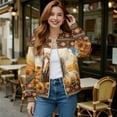 thumbnail image 2 of DISNIMO Horse Printed Sweatshirts for Women Sunflower Aztec Printed Jackets Long Sleeve Outwear Zip Front Sweatshirt Jacket with Pockets, XL, 2 of 7
