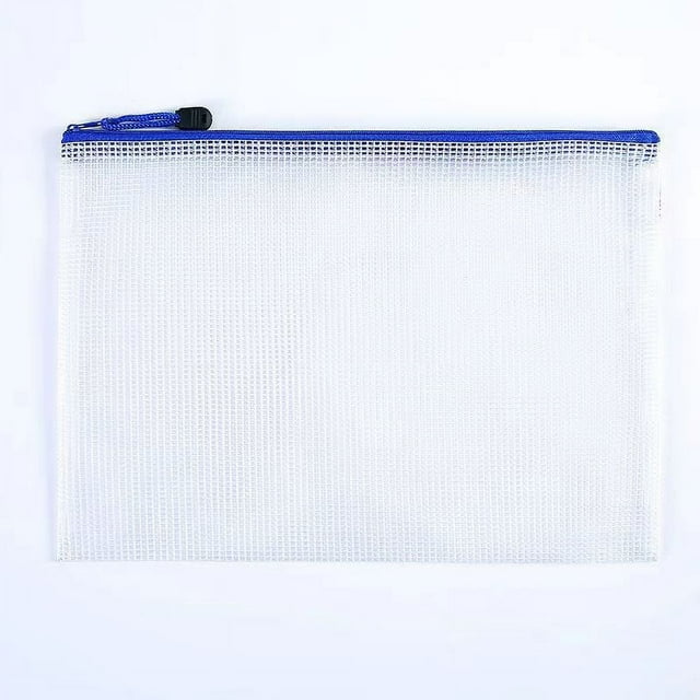 B8 Carpetas de documentos con cremallera de plástico resistente al desgarro, impermeables, bolsillos, bolsas de viaje, 5 unidades, multicolor