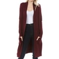 thumbnail image 4 of FashionMille Women's Long Line Open Front Knit Sweater Cardigan with Pockets, 4 of 4