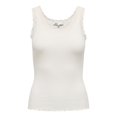 thumbnail image 1 of ONLY Top para mujer - ONLSARA SHARAI LIFEW TANK TOP, encaje, acanalado, cuello redondo, algodón Blanco M (Medium), 1 of 6