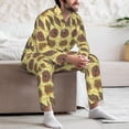 thumbnail image 7 of Honeii Bohemia Pattern Mens Pajamas Set,2pcs Men's Lounge Long Sleeve Sleep Shirt and Pajama Bottoms Sleepwear Set,Mens Pjs Sets-XX-Large, 7 of 7