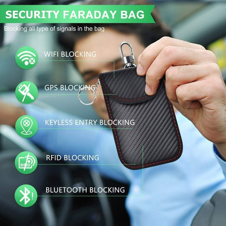 Bag for Key Fob,Cage Protector - Car Signal Blocking, Anti-Theft