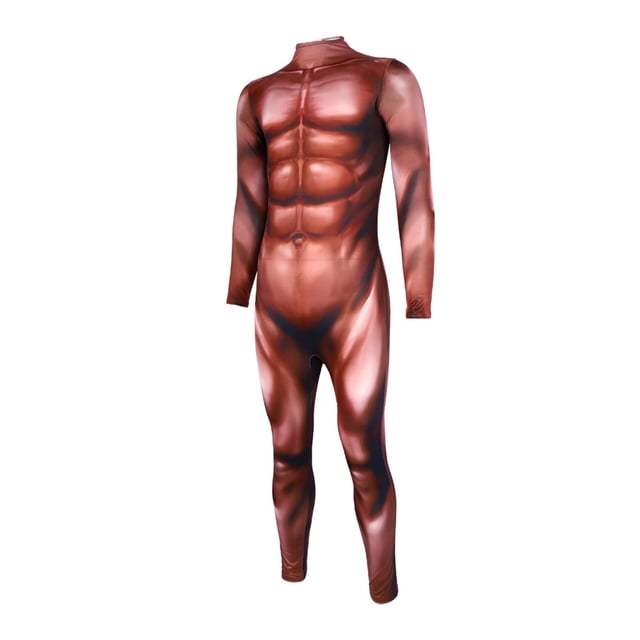 Traje muscular para fiestas de cosplay, artículos para fiestas, novedad, carnaval, traje de cuerpo completo para 180 cm