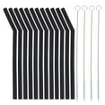 thumbnail image 3 of GOOHOCHY  16 Pcs Black Silicon Straws Silicone Safe and Odorless Creative Milk, 3 of 8