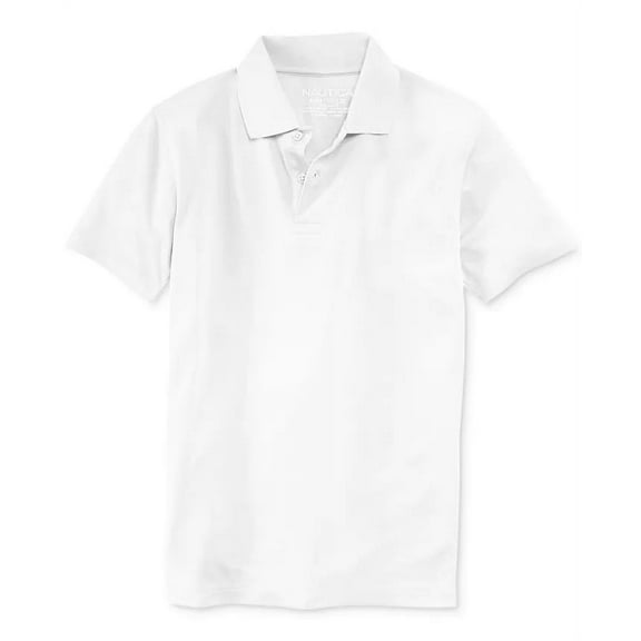 Nautica WHITE Little Boys' Uniform Short Sleeve Performance Polo, US X-Large/7X
