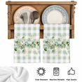 thumbnail image 5 of Eucalyptus Leaves Kitchen Towels Set of 1, Green Plaid Farmhouse Watercolor Absorbent Dish Towels for Kitchen, Microfiber Hand Towel, Quick Drying Tea Towel for Cleaning Decorative Dishcloths, 5 of 7
