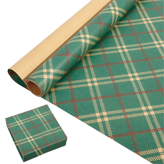 SeekLGT Christmas Wrapping Paper Roll - 17x9.8 Ft Blue Snowman Snowflake Design Xmas Gift Wrap for Holiday, New Year & Winter Crafts