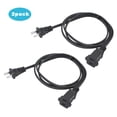 thumbnail image 2 of Cable de alimentación Yeatel de 1 m, 2 unidades, NEMA 1-15P a 1-15R 125V, 2 of 7