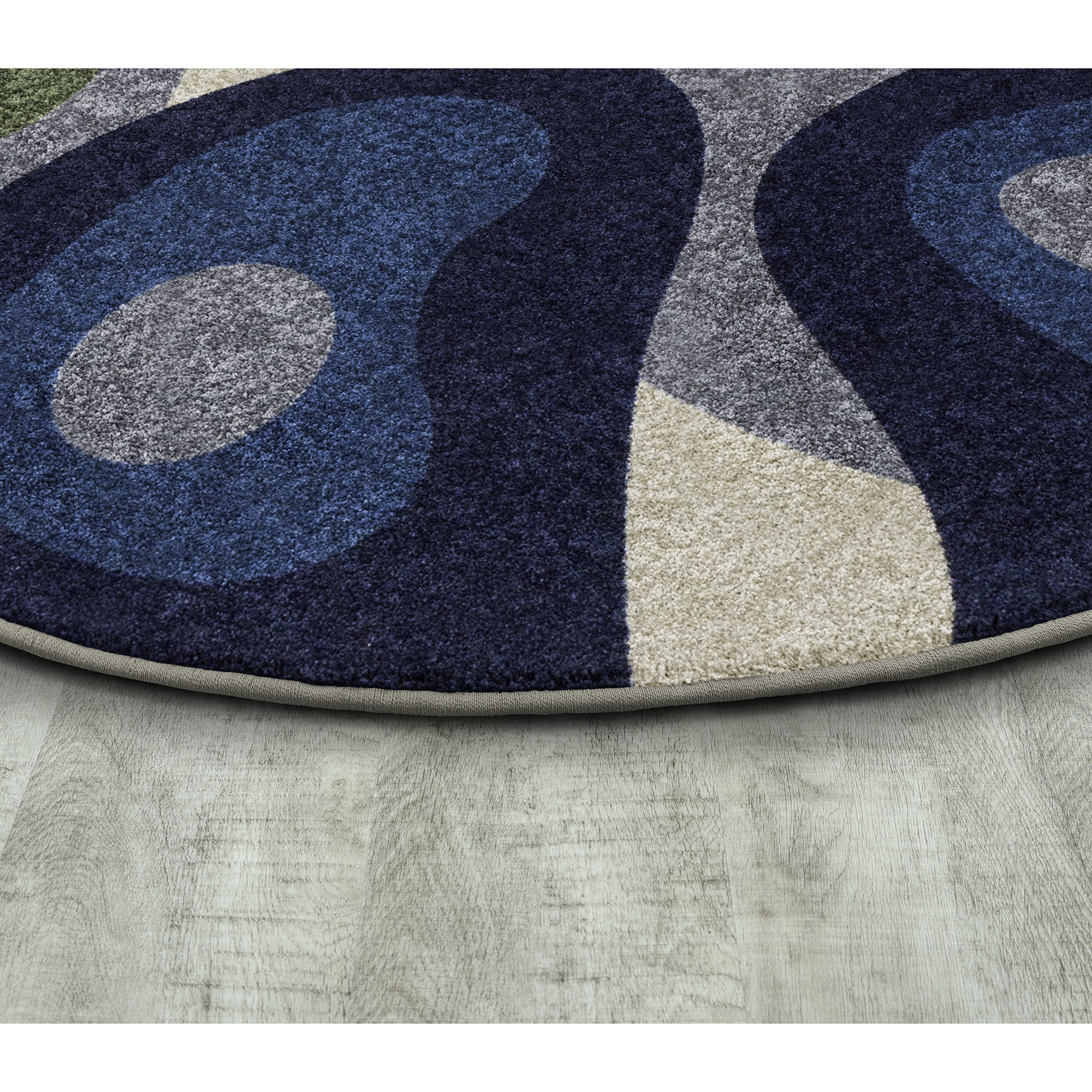 Peaceful Meadow 5'4" Round Area Rug in Color Multi