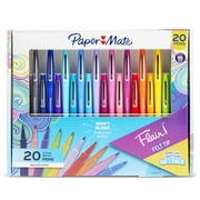 Paper Mate Flair Felt Tip Pens, Medium Point, 0.7 mm, Assorted Colors, 20 Count