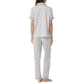 thumbnail image 2 of LANBAOSI Womens Pajama Set Short Sleeve Love Heart Print Comfy Button Down Shirt and Pants 2Pcs Sleepwear, Size M, 2 of 6