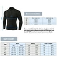 thumbnail image 3 of Camisa deportiva para hombre Fleece Warm Elástico Bodycon Stand Collar Long, 3 of 8