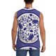 thumbnail image 4 of Fotbe Blue And White Porcelain Pattern Men's Camiseta sin Mangas Estampada para Hombres, Playera Casual para Gimnasio, Entrenamiento, Playa-XX-Large, 4 of 7