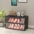 thumbnail image 2 of MIDODO Shoe Storage Box with Glass Door, Shoe Organizer Storage Box with RGB Led Light & APP Control Shoe Storage Bin Cabinet, 2 of 7