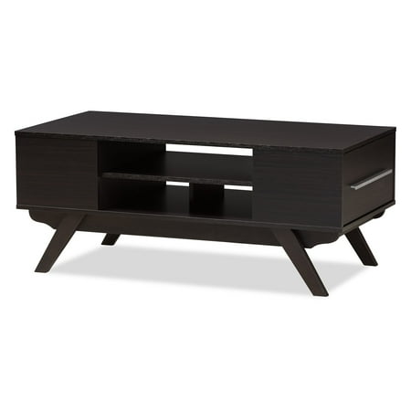 Baxton Studio Ashfield Mid Century Modern Espresso Brown Finished