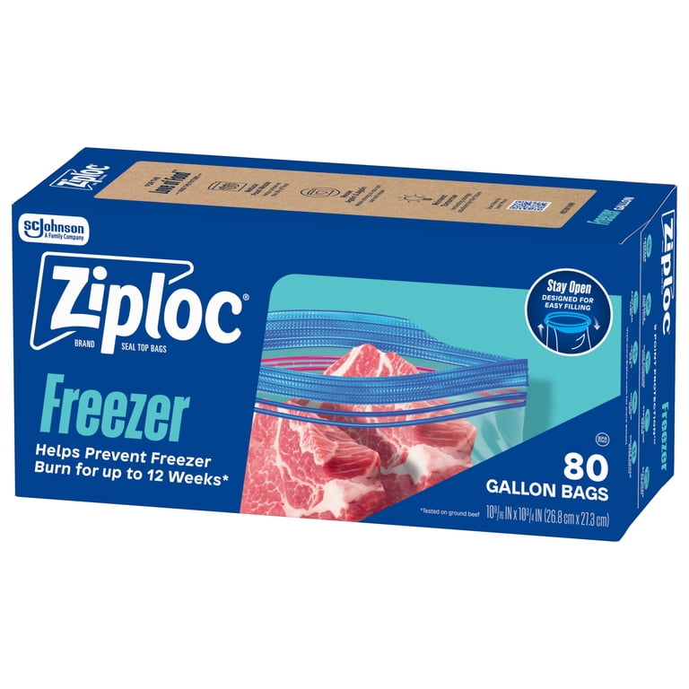 Ziploc, Freezer Food Storage Bags, Gallon, Grip 'n Seal Technology