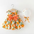 thumbnail image 2 of XXWXYD Baby Girls Flower Summer Casual Toddler Toddler Sleeveless Sundress Bow Backless Tutu Par𝗍y Beach Dresses Outfit Princess Holiday Clothes, 2 of 4