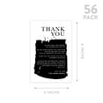 thumbnail image 5 of Koyal Wholesale Black Brushstroke Wedding Thank You Place Setting Cards for Table Reception, 56-Pack, 5 of 5