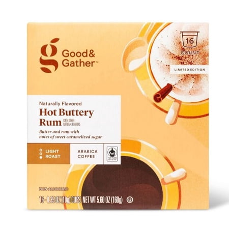Hot Buttery Rum Light Roast Coffee - 16ct Single Serve Pod - Good & Gather™