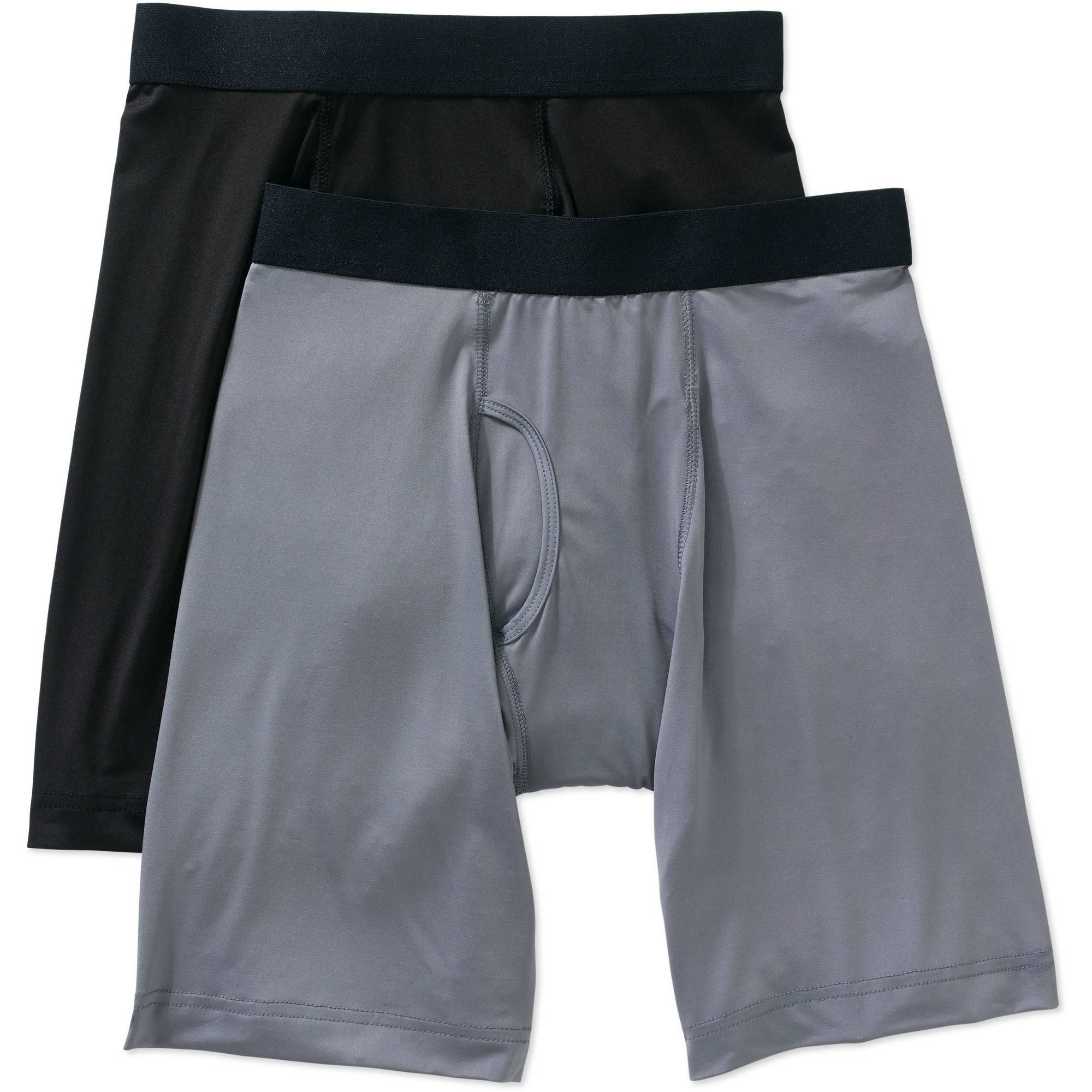 Athletic Works Men's Performance Long Boxer Briefs, 2Pack