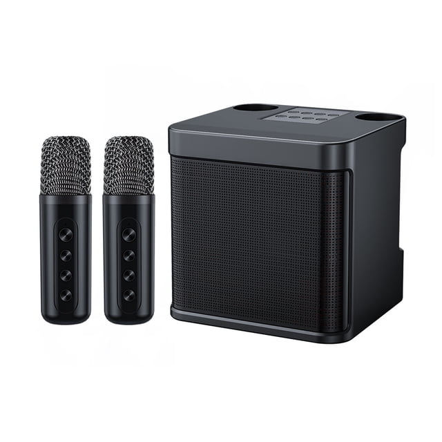 Portable Bluetooth Karaoke Machine With 2 Wireless Microphones 10 W Speaker 3000 mAh Rechargeable Battery 115 dB Output