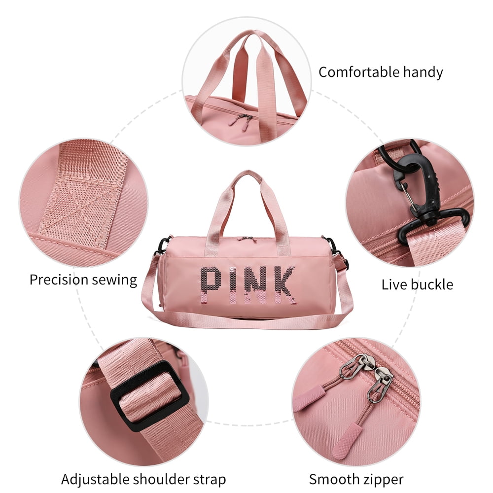 Gym Bag Travel Sports Duffel Bag for Men and Women Weekender Bag Workout Tote Bag with Dry Wet Pocket & Shoes Compartment