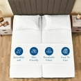 thumbnail image 3 of Split Queen 5 Piece Sheet Set - Breathable & Cooling, Luxury Sheets, 500 TC Egyptian Cotton Sheets, 100% Cotton Split Queen Sheet Set, 7-9" Inch Deep Pocket, Split Queen Size, White Stripe, 3 of 5